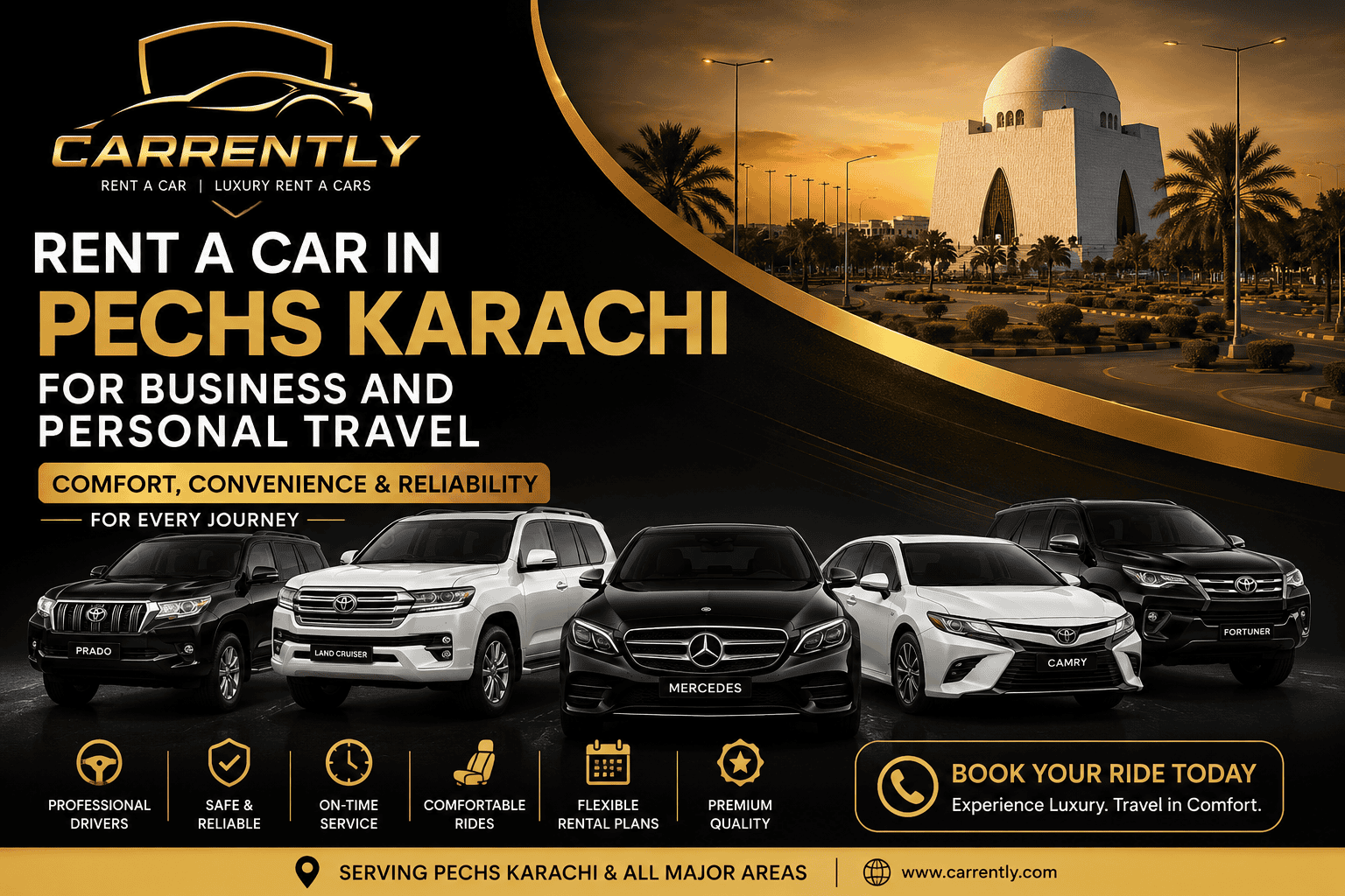 Rent a Car in PECHS Karachi for Business and Personal Travel
