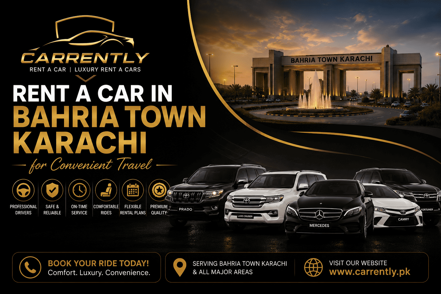 Rent a Car in Bahria Town Karachi for Convenient Travel
