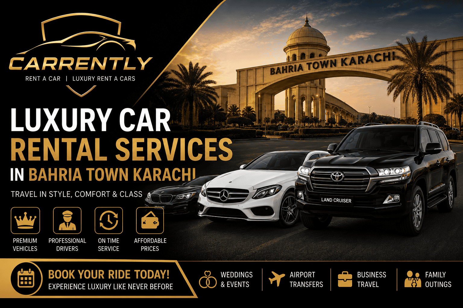 Luxury Car Rental Services in Bahria Town Karachi