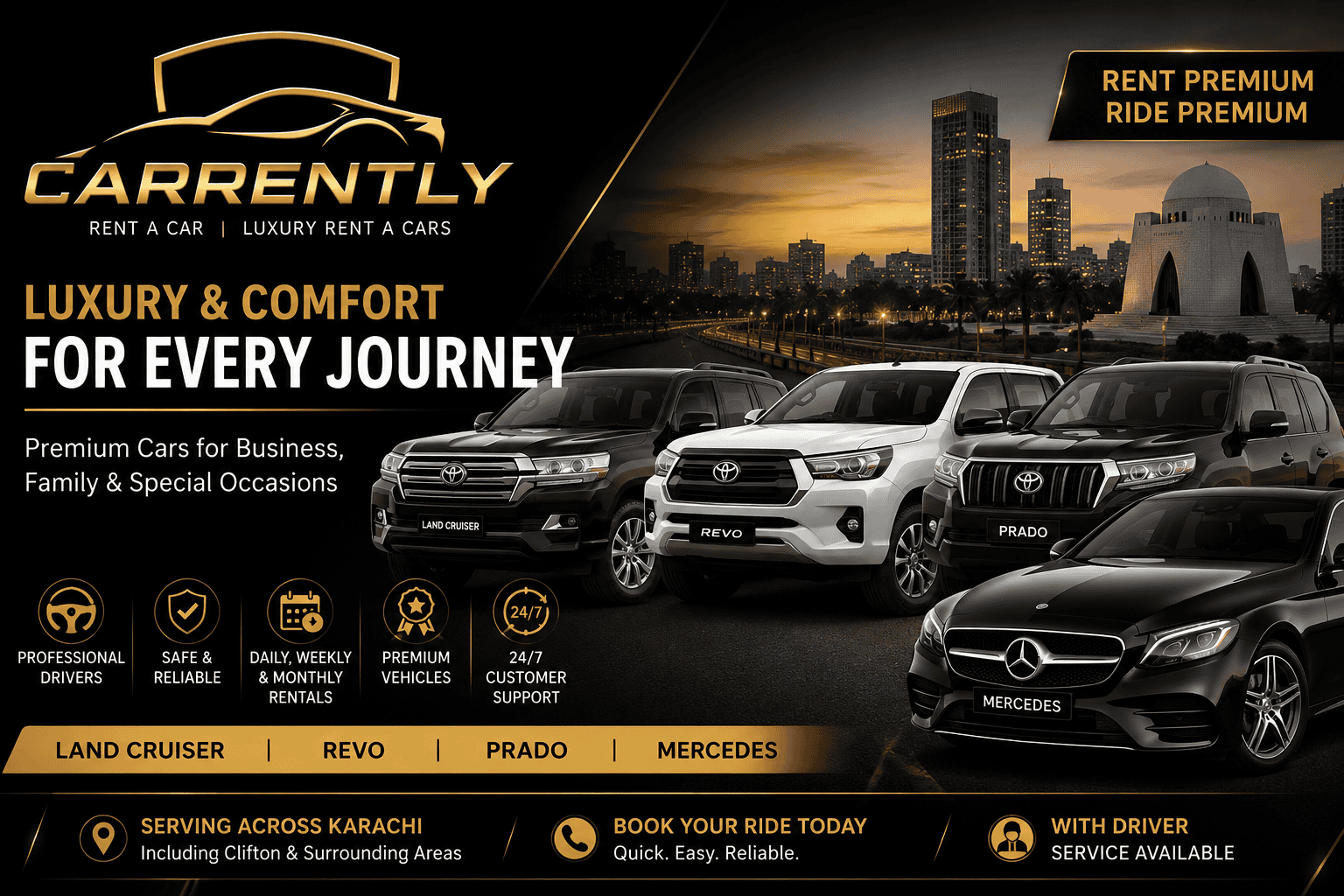 Rent a Car in Clifton Karachi for Convenient Travel