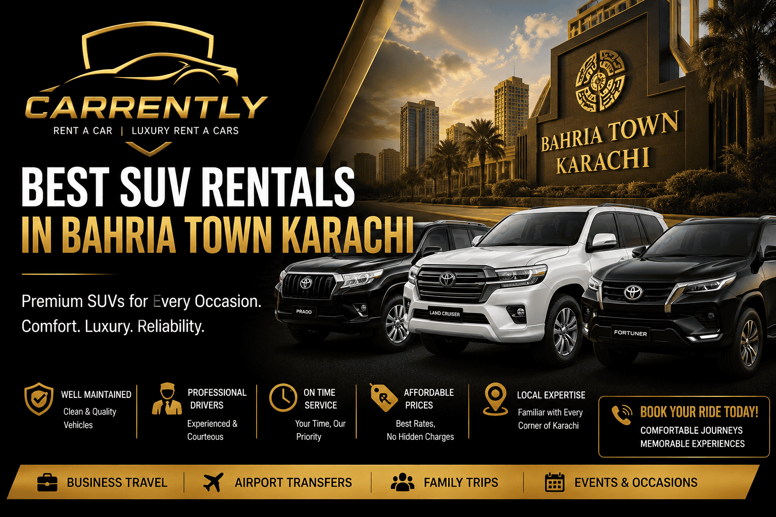 Best SUV Rentals in Bahria Town Karachi