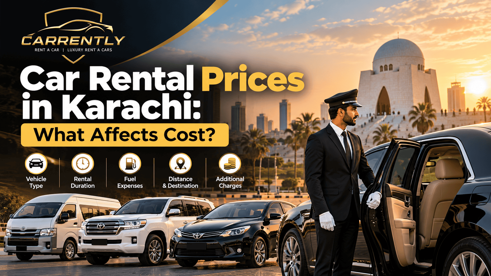 Discover car rental prices in Karachi, factors affecting costs, driver charges, fuel expenses and tips to choose the right rental with Car Rently. Copy meta description